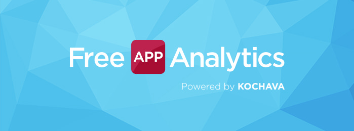 Free App Analytics® Powered by Kochava logo.